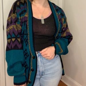80s oversized funky cardigan